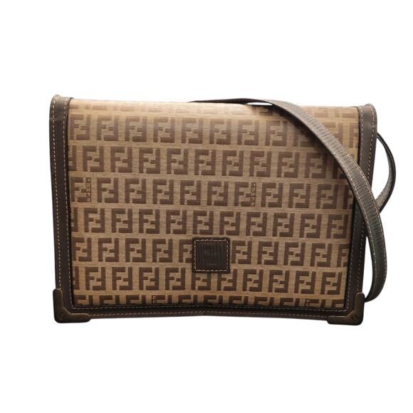 Authentic Vintage FENDI Shoulder Crossbody Bag Classic Monogram Luxury Designer - Picture 1 of 13